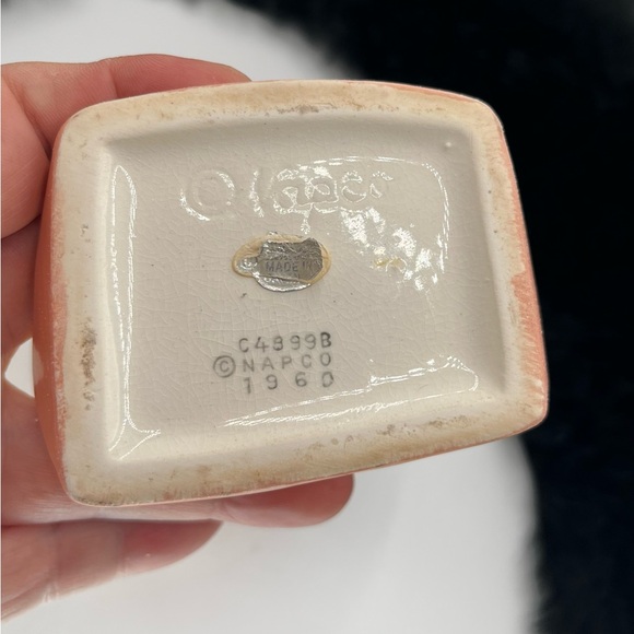 Vtg 1960 Napco Lady 6" Head Vase C4899B Pink Turbon Blonde Grace Kelly Image - Picture 13 of 13